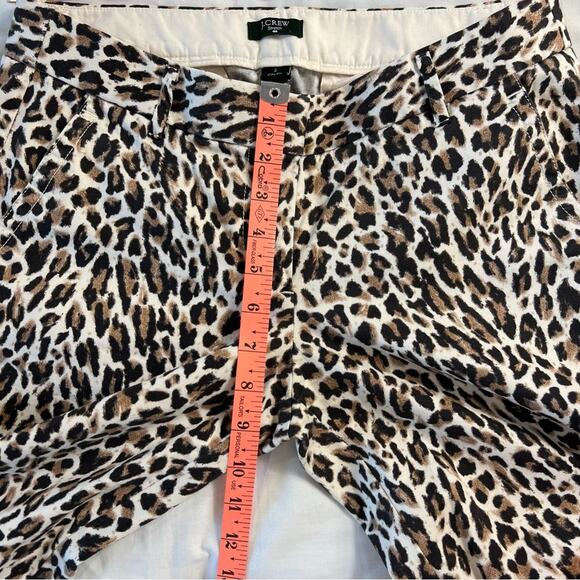 J.Crew Women's 2 Stretch City Fit Cheetah Chino Pants Bold - Picture 9 of 10